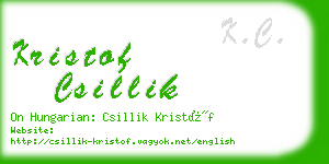 kristof csillik business card